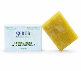 Lemon Zest Brightening Soap with Kojic Acid & Glutathione – 100g | Enriched with Shea Butter, Glycerine, Olive Oil, Vitamin E, Lemon Zest Oil & Powder | Skin Whitening & Glow-Enhancing Handmade Soap