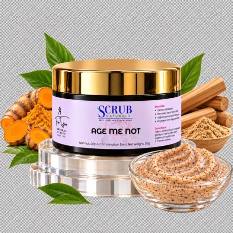 Scrub Naturals Age Me Not Facial Scrub with Haldi Chandan Collagen and Hyaluronic Acid