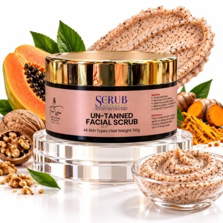Scrub Naturals Untanned Anti-Tan Facial Scrub with Papaya Extract, Kojic Acid and Niacinamide