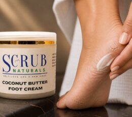 Premium foot cream with coconut butter and peppermint oil for dry feet repair and smooth skin