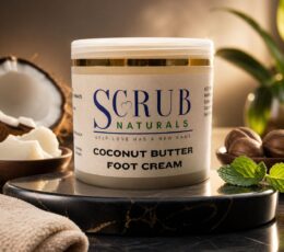Coconut Butter & Peppermint Foot Cream for Cracked Heels | Intense Moisturizer for Dry Feet