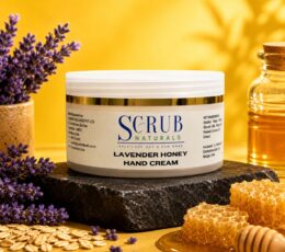 Lavender Honey Hand Cream – Organic & Handmade – 5% Shea Butter & Colloidal Oatmeal – Nourishes, Softens, Brightens & Firms Dry, Rough Hands & Nails – 50g
