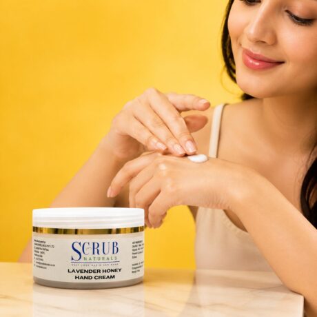 Premium lavender honey hand cream with colloidal oatmeal and allantoin for repairing dry cracked hands and restoring softness