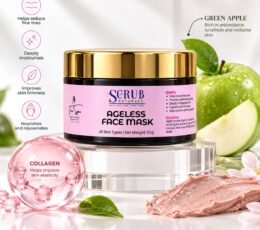 Ageless Face Mask for youthful looking skin with Green Apple Collagen Coenzyme Q10 and Hyaluronic Acid