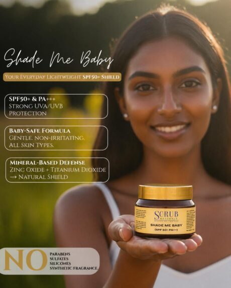 Luxury broad spectrum sunscreen SPF 50 for hydration, sun protection and even skin tone