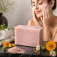 Premium acne control clay soap with calamine, calendula extract, and chamomile oil for clear and balanced skin