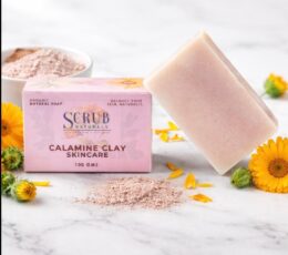 Calamine Clay Soap for Acne-Prone Skin | Fades Scars & Blemishes | Enriched with Calendula & Chamomile Oil-100gms