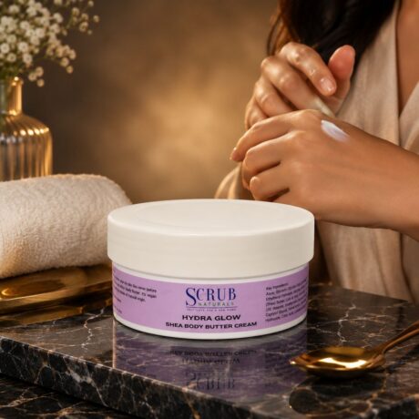Luxury Hydra Glow Shea Body Butter Cream with intense moisturizing formula for smooth, radiant, and healthy-looking skin