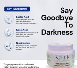 Underglow cream for underarm whitening and skin repair