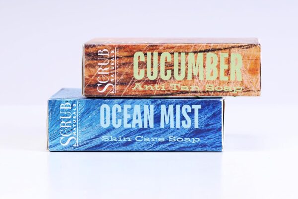 Scrub Naturals Cucumber Anti-Tan Soap & Ocean Mist Soap Combo2