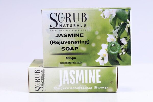 Scrub Naturals Jasmines Rejuvenating Soap And Sandalwood Saffron Skin Brightening Soap 1