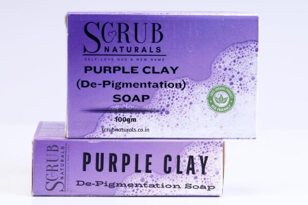 Scrub Naturals Purple Clay Soap with Kojic Acid 1