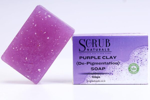 Scrub Naturals Purple Clay Soap with Kojic Acid