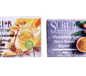 Almond Honey & Turmeric Soap Combo – 100g Each | Enriched with Shea Butter, Glycerine, Almond Oil, Honey Extract, Vitamin E, Olive Oil & Turmeric Oil | Nourishing & Brightening Handmade Soap Duo