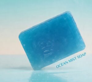 Ocean Mist Soap with Shea Butter, Glycerin & Rosemary Oil – Refreshing, Detoxifying & Hydrating Handmade Soap (100gms)